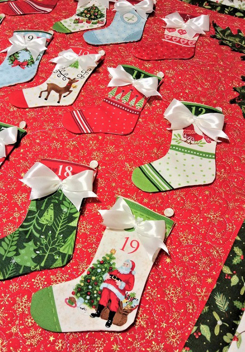 Мастер-класс «Рождественский календарь», выполненный на швейной машине Elna eXcellence 680