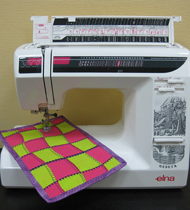 Мастер-класс «Декоративный коврик», выполненный на швейной машине Elna 3007 
