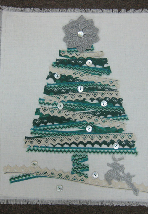 Мастер-класс «Новогодняя салфетка», выполненный на швейной машине Elna 1150
