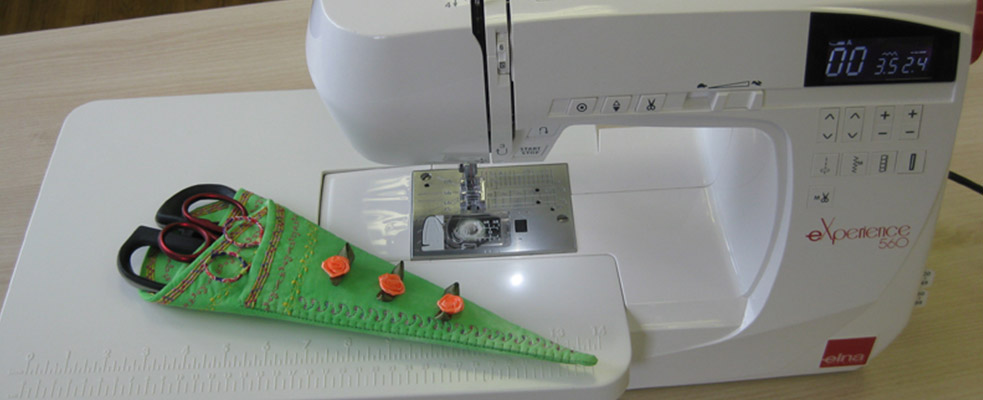 Мастер-класс «Чехол для ножниц», выполненный на машине Elna eXperience 560