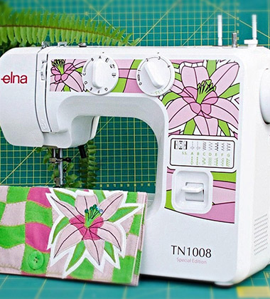 Мастер-класс «Клатч с аппликацией», выполненный на швейной машине Elna TN1008 