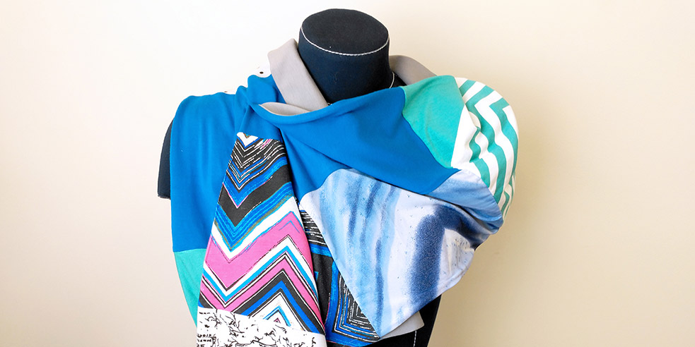 Мастер-класс «Трикотажный шарф» на оверлоке Elna Extend 664PRO