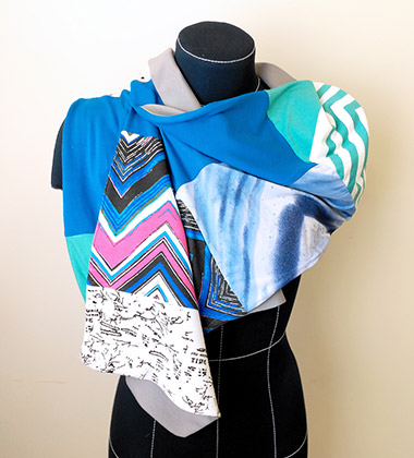 Мастер-класс «Трикотажный шарф» на оверлоке Elna Extend 664PRO 