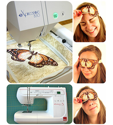 Мастер-класс «Маска для сна», выполненный на Elna eXperience 540S и на Elna eXpressive 830 