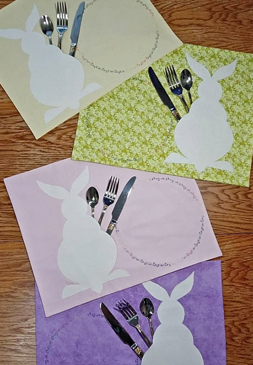 Мастер-класс «Пасхальные салфетки», выполненный на швейной машине Elna eXcellence 680