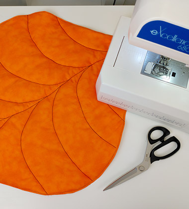 Мастер-класс «Коврик в виде листика» на компьютерной швейной машине Elna eXcellence 680 