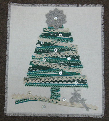 Мастер-класс «Новогодняя салфетка», выполненный на швейной машине Elna 1150 