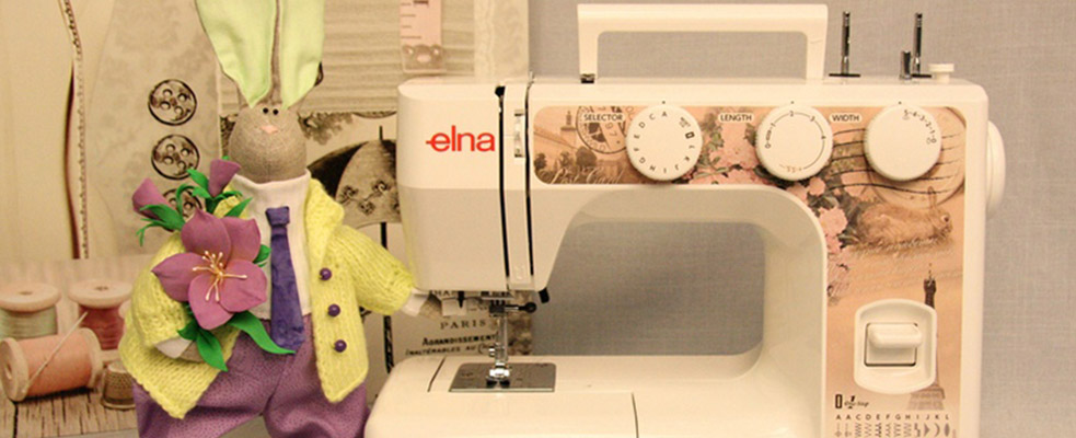 Мастер-класс «Кролик-тильда», выполненный на швейной машине Elna 1150