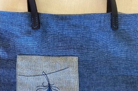 Шьём сумку шоппер с вышивкой и внутренним карманом