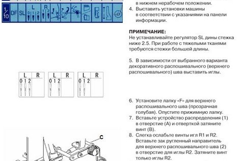 Особенности оверлока с распошивальным швами Elna 845